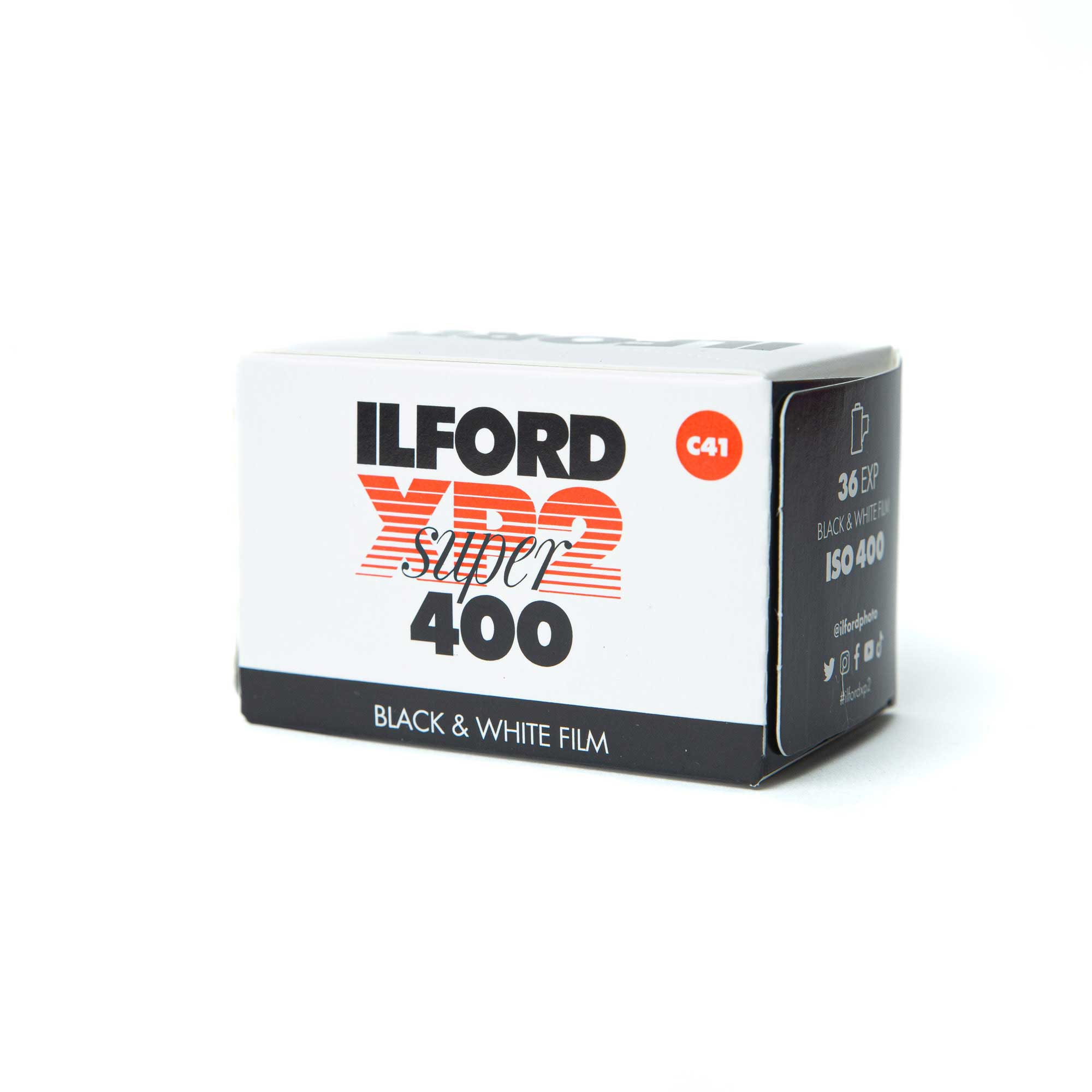 Pellicola Ilford XP2 Super 35mm 36 Pose – Bianco E Nero ISO 400, Sviluppo C41, Confezione Da 10 Rulli