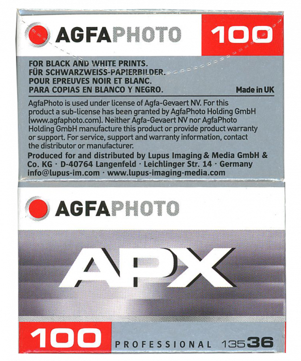 Carrete de fotos en blanco y negro AgfaPhoto APX 100 135/36