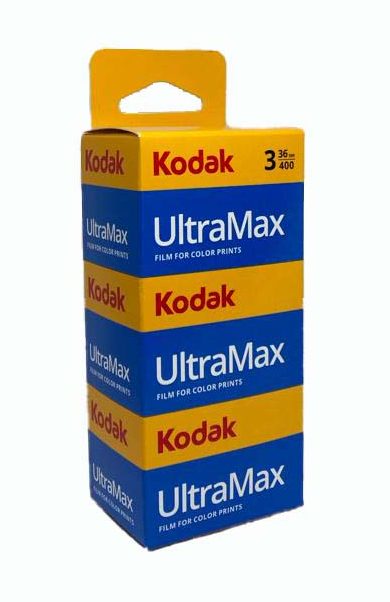 Kodak ultramax 400 36 exp 3pack
